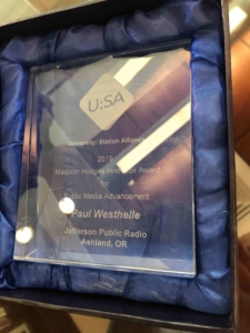 Westhelle receives public radio innovation award